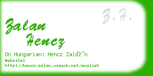 zalan hencz business card